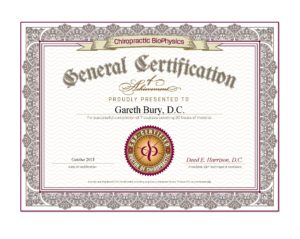 Gareth Bury Basic Certified Certificate